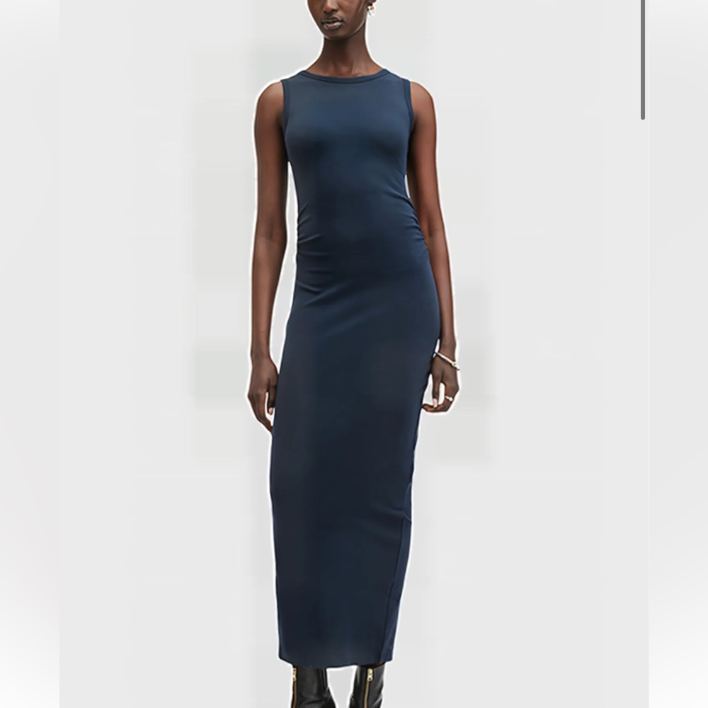 NWT AllSaints Katrina maxi dress midnight blue size 8